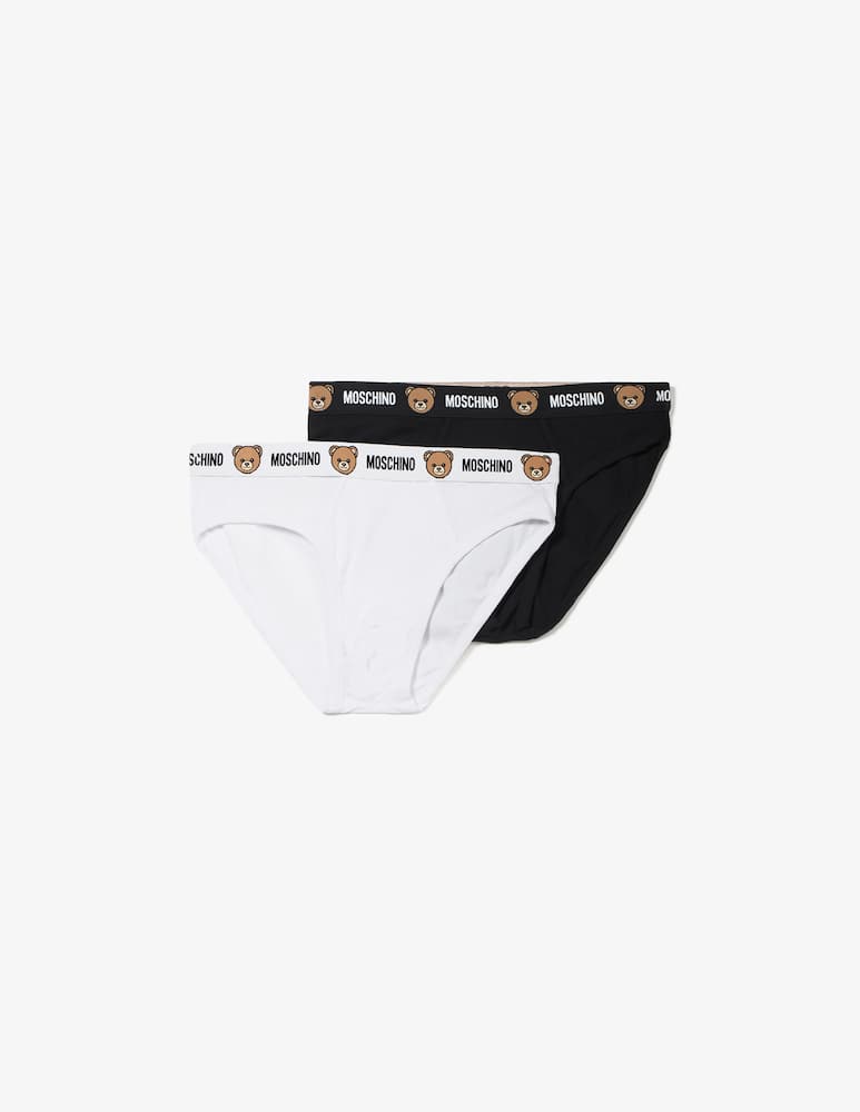 rinascente Moschino Slip con elastico logo Teddy 2 pack