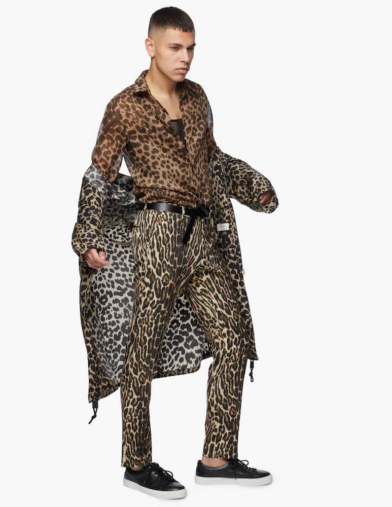 rinascente Dries Van Noten Pantaloni Patrini leopardati