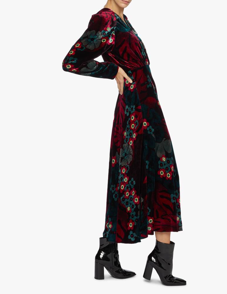 rinascente Dries Van Noten Vestito Depo a fiori in velluto