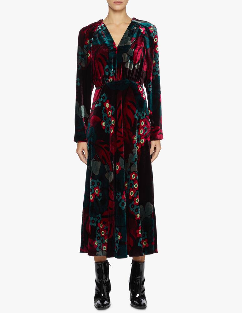 rinascente Dries Van Noten Vestito Depo a fiori in velluto