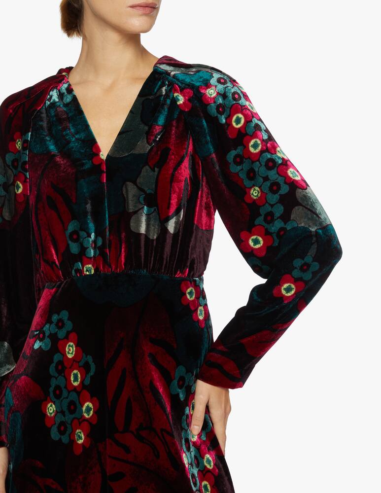 rinascente Dries Van Noten Vestito Depo a fiori in velluto