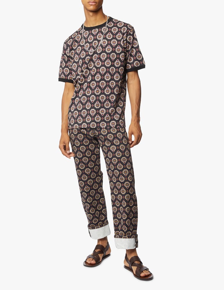 rinascente Dries Van Noten Pantero print jeans