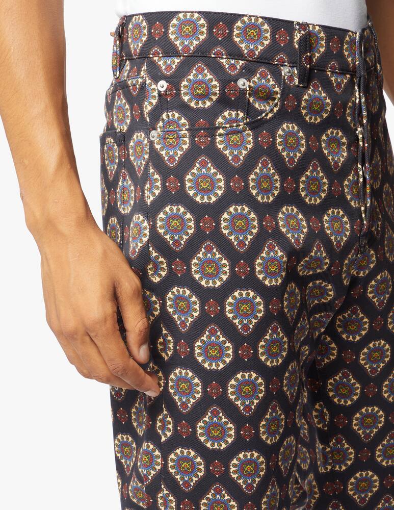 rinascente Dries Van Noten Pantero print jeans