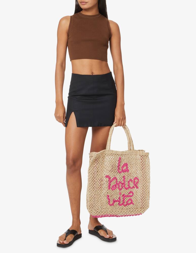 rinascente The Jacksons La dolce vita jute tote bag - beige