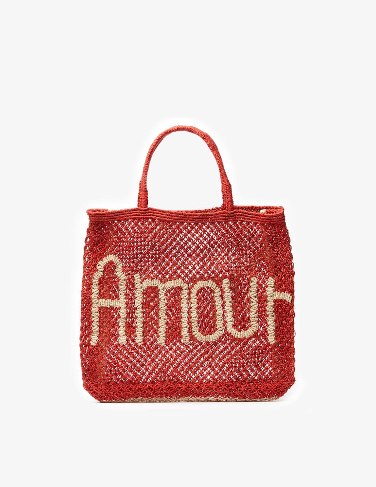 rinascente The Jacksons Amour jute tote bag - beige