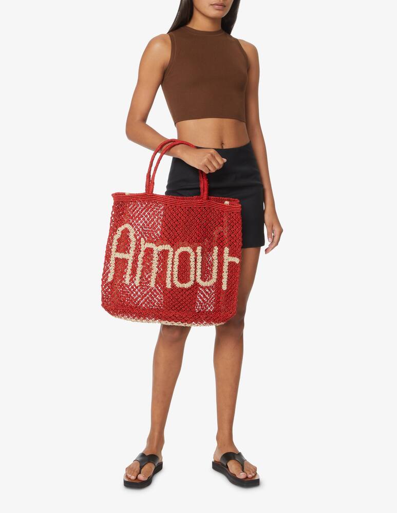 rinascente The Jacksons Amour jute tote bag - beige