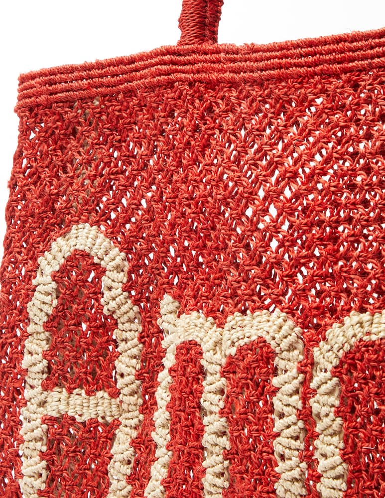 rinascente The Jacksons Amour jute tote bag - beige