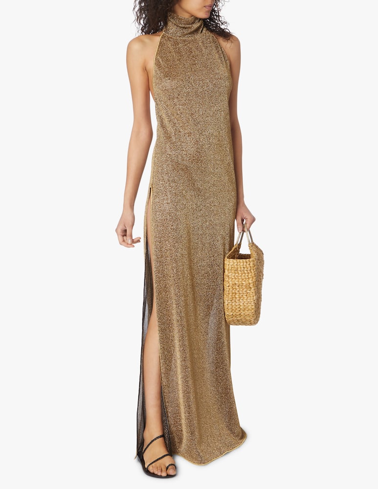 rinascente Oséree Lumiere Turtle-neck dress - beige