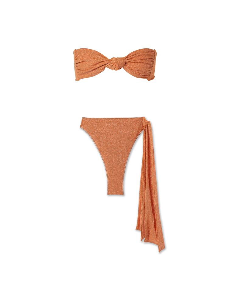 rinascente Oséree Shine Knotted bikini - orange