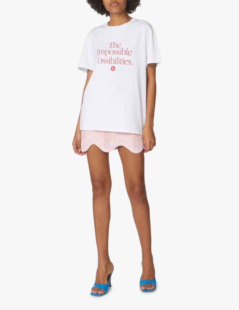 rinascente Casablanca T-shirt in cotone organico - bianco