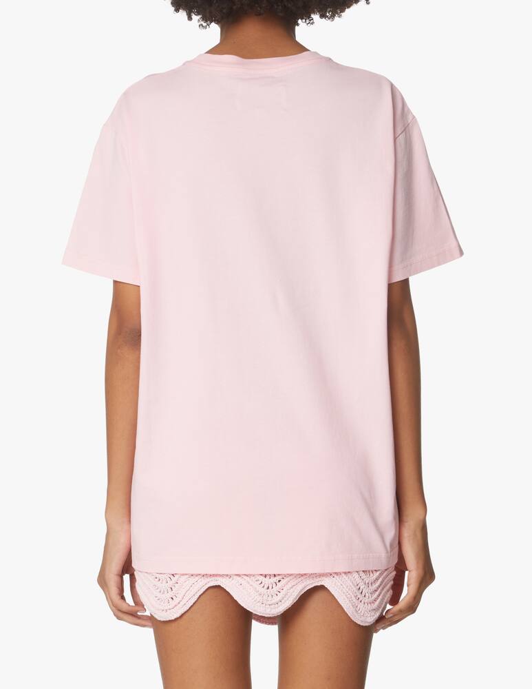 rinascente Casablanca T-shirt in cotone organico - rosa