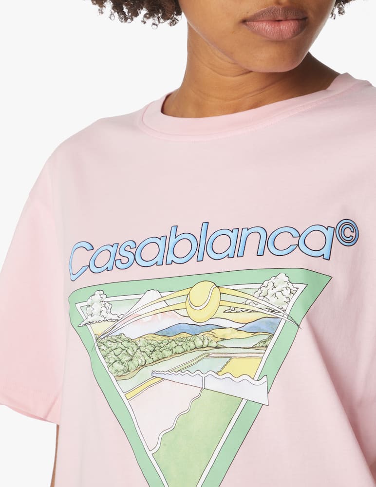 rinascente Casablanca T-shirt in cotone organico - rosa