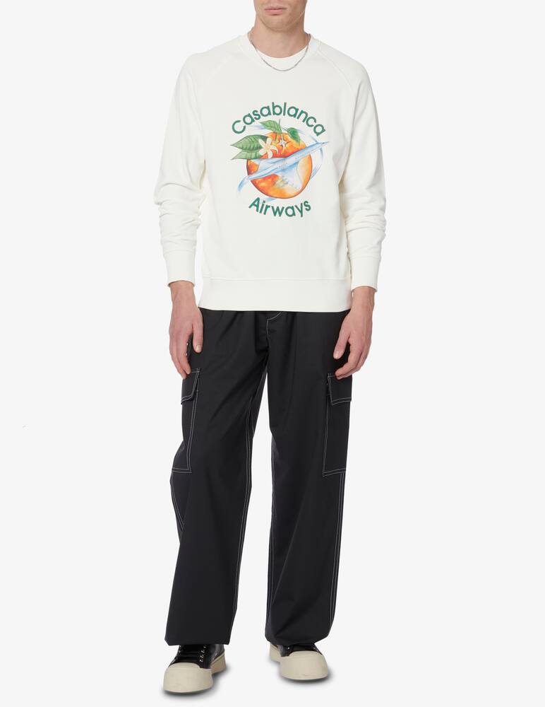 rinascente Casablanca Orbite autour de lorange raglan sweatshirt - White