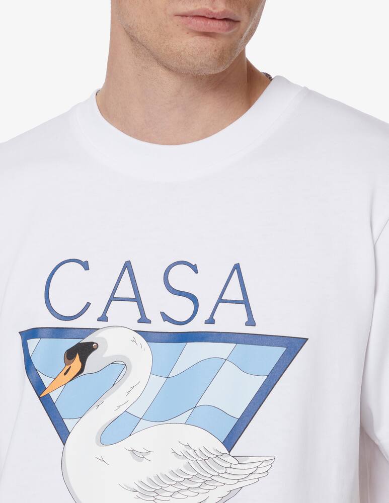 rinascente Casablanca Maglietta con stampa casablanca par avion  - Bianco