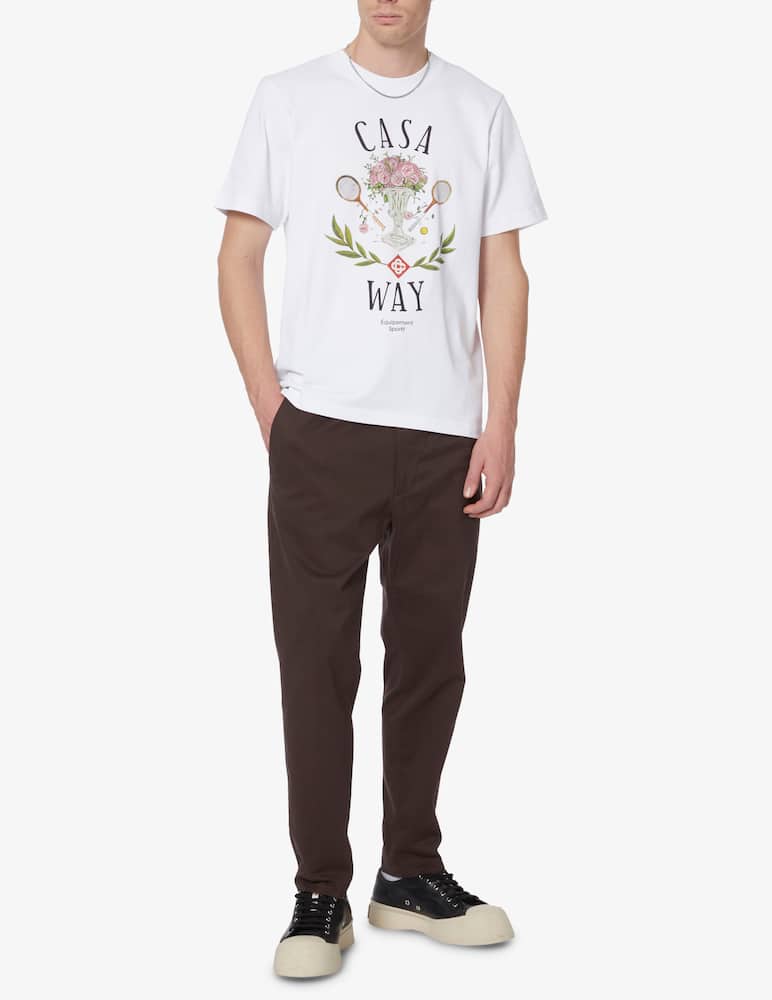 rinascente Casablanca Maglietta con stampa casa way  - Bianco