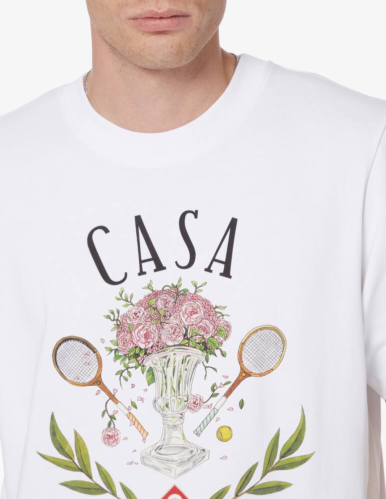 rinascente Casablanca Maglietta con stampa casa way  - Bianco