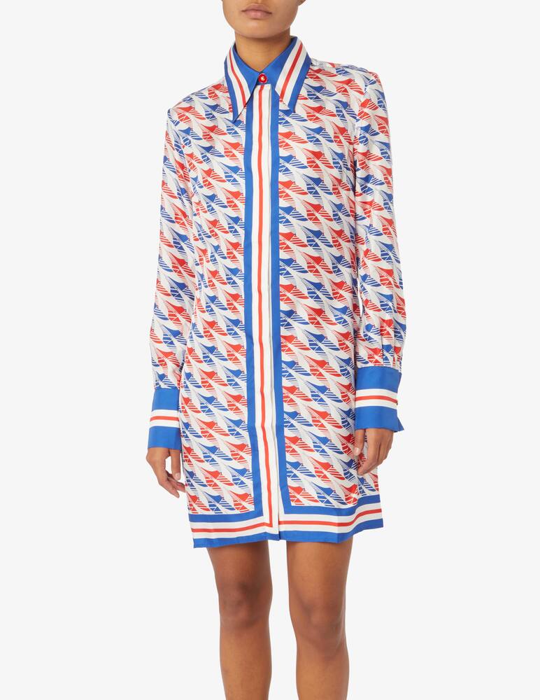 rinascente Casablanca Avion silk chemisier dress - Multi