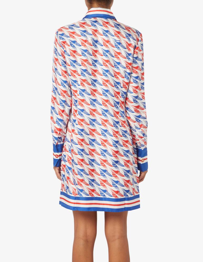 rinascente Casablanca Avion silk chemisier dress - Multi
