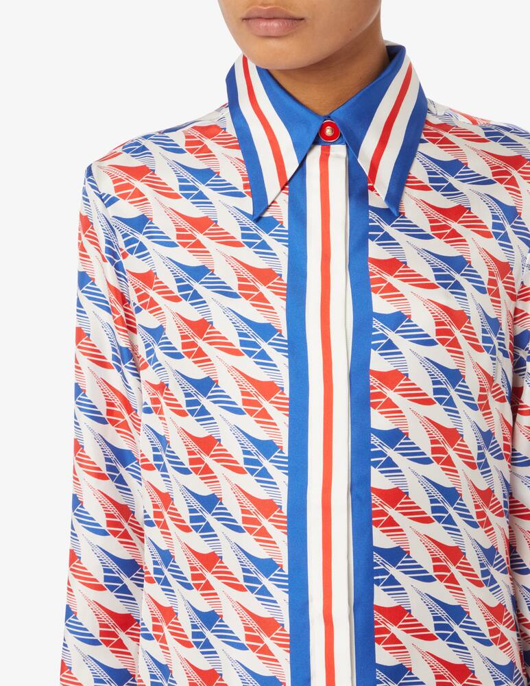 rinascente Casablanca Avion silk chemisier dress - Multi