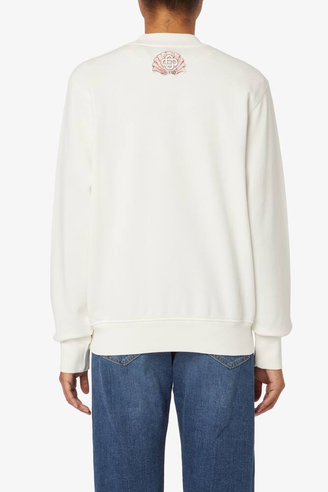 rinascente Casablanca Cigno cotton crewneck sweatshirt - White