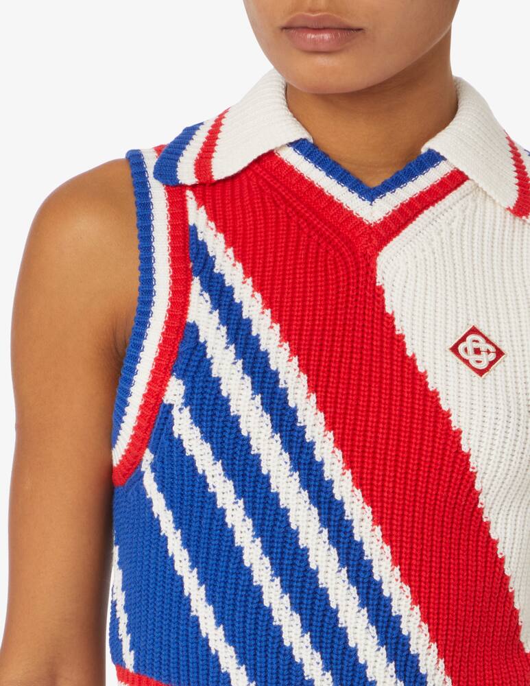 rinascente Casablanca Avian wool blend knitted vest - Multi