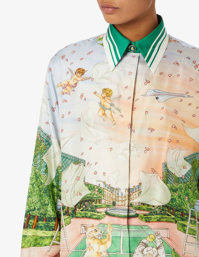 rinascente Casablanca Camicia in seta stampata Tennis club - Multicolor