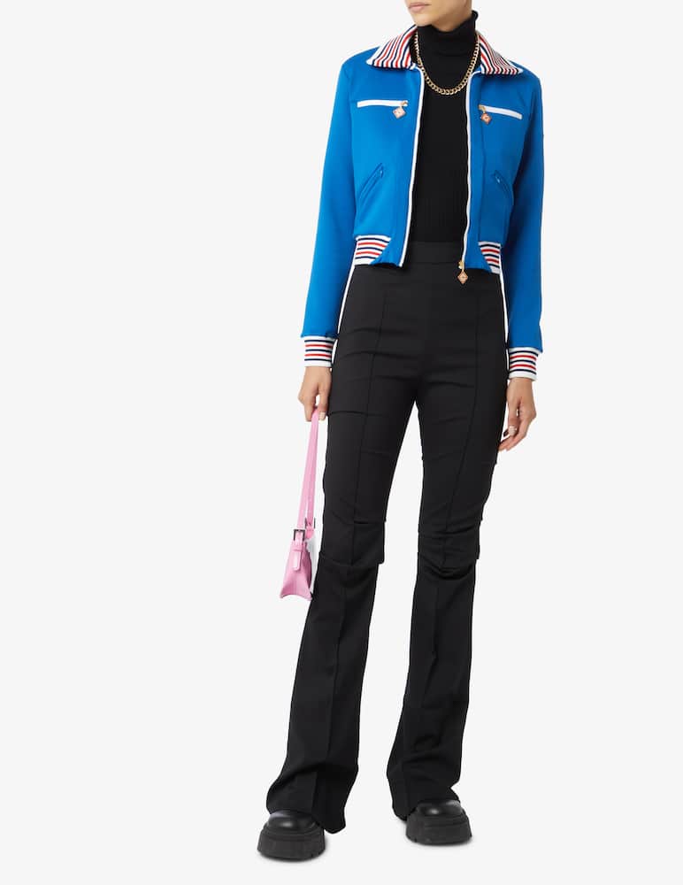 rinascente Casablanca Giacca felpa crop con zip - Blu