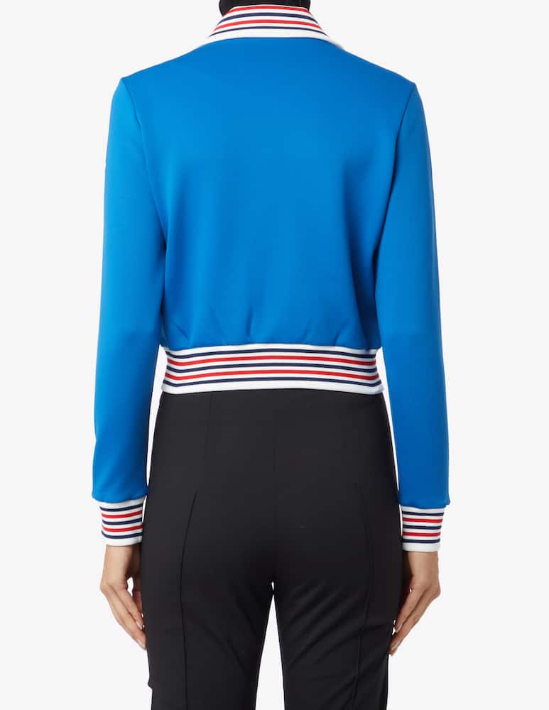 rinascente Casablanca Giacca felpa crop con zip - Blu