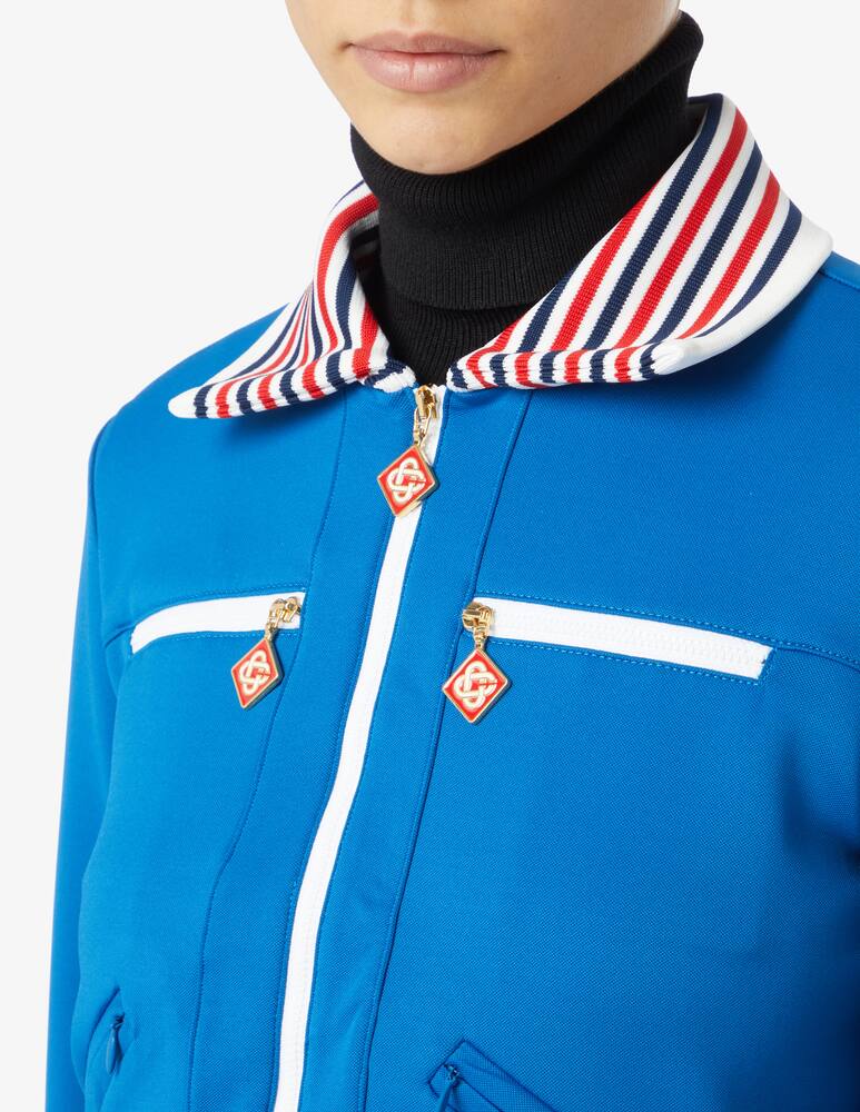 rinascente Casablanca Giacca felpa crop con zip - Blu