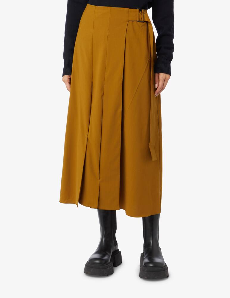 rinascente STUDIO NICHOLSON Spiro pleated wrap skirt - Brown