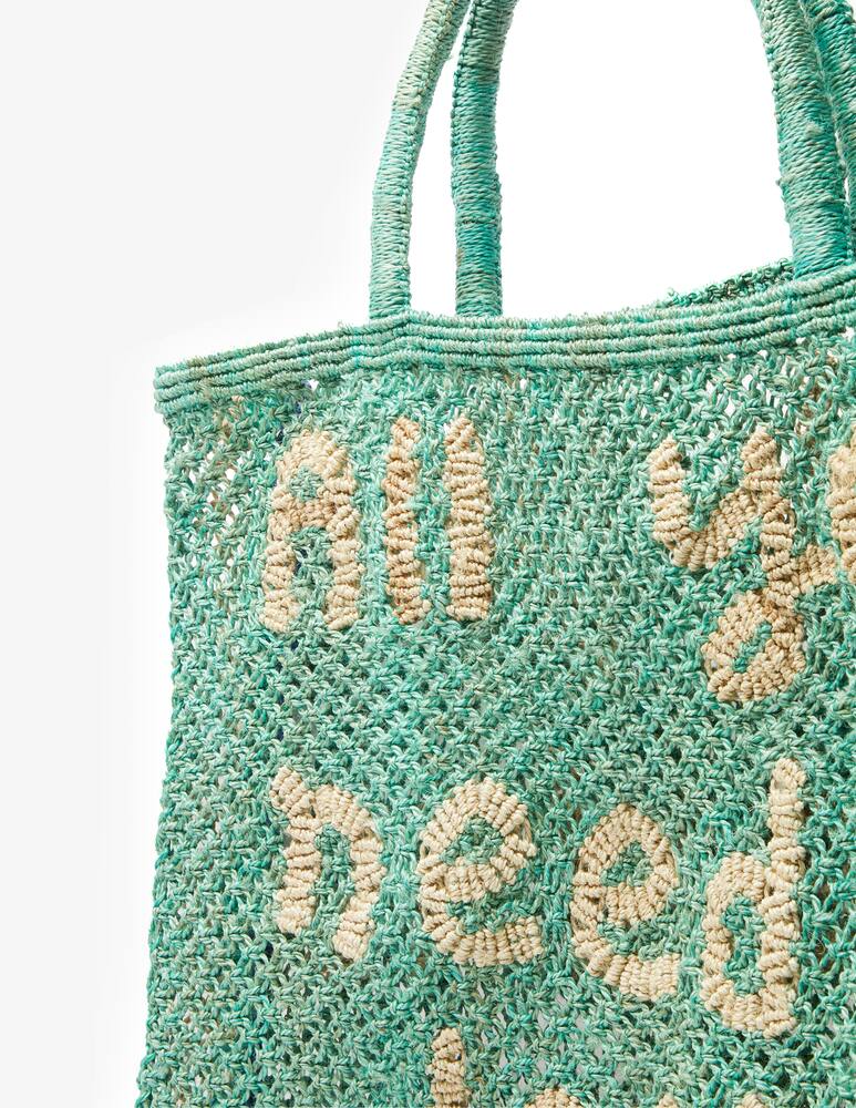 rinascente The Jacksons Borsa shopper in iuta All you need - azzurro