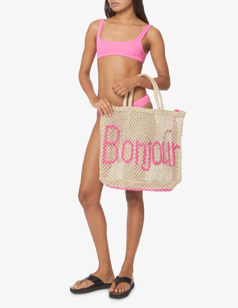 rinascente The Jacksons Borsa shopper in iuta Bonjour - rosa