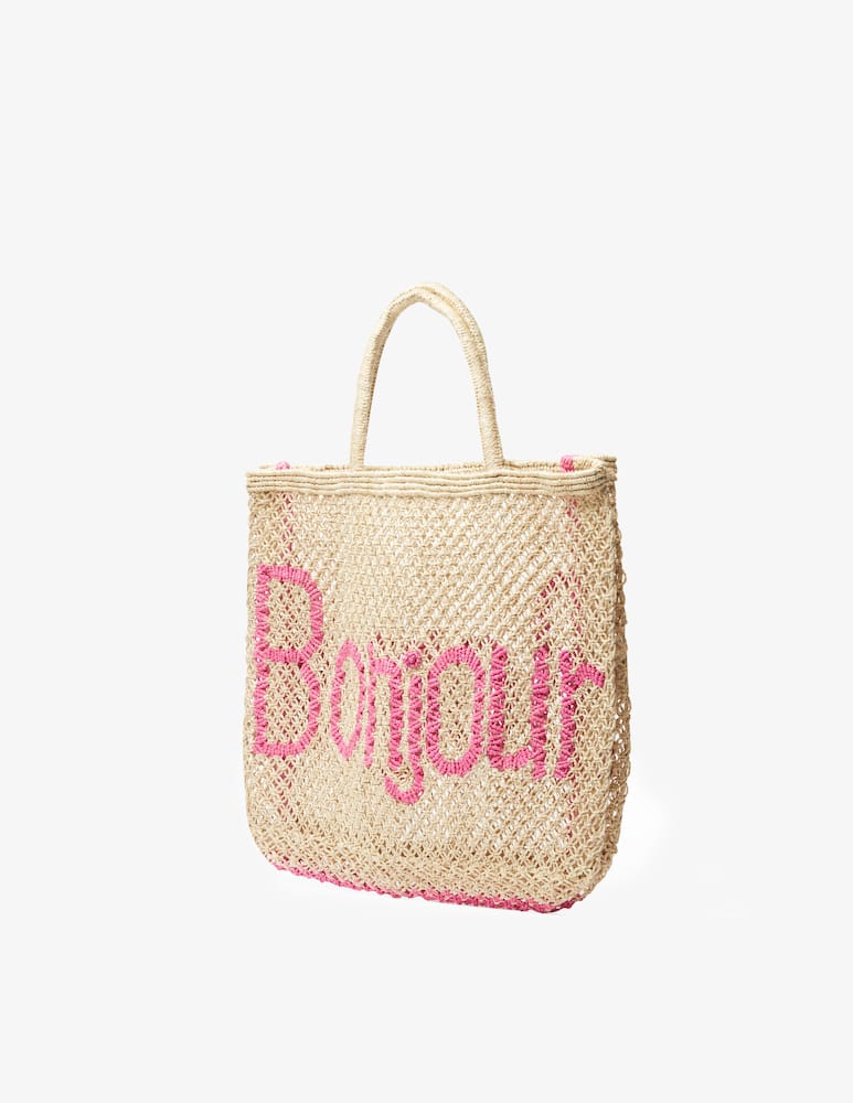rinascente The Jacksons Borsa shopper in iuta Bonjour - rosa