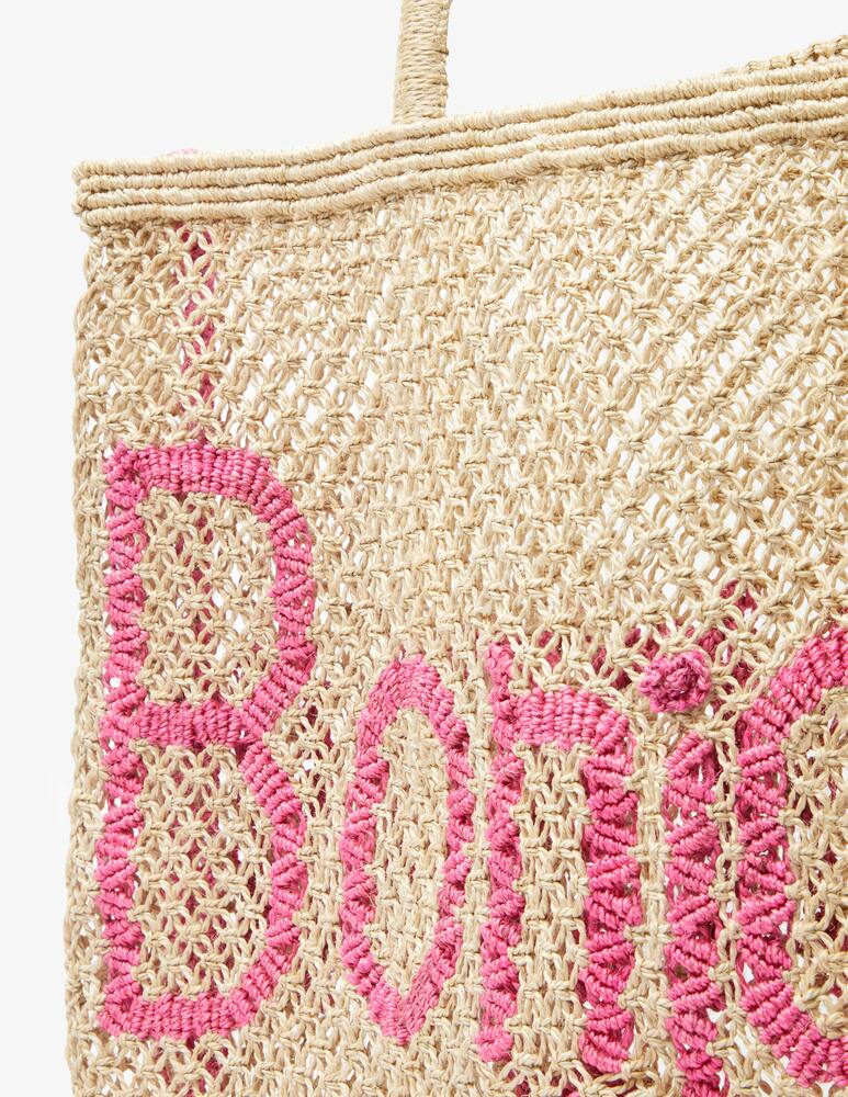 rinascente The Jacksons Borsa shopper in iuta Bonjour - rosa