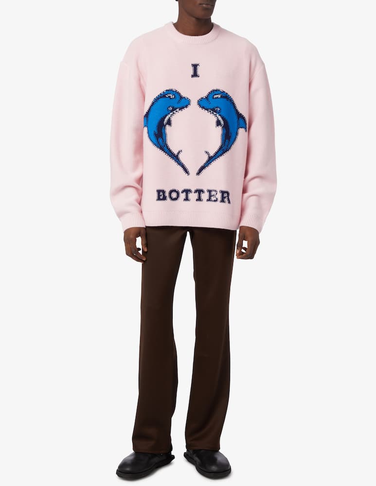 rinascente Botter Knitted cashmere blend sweater dolphin - Pink