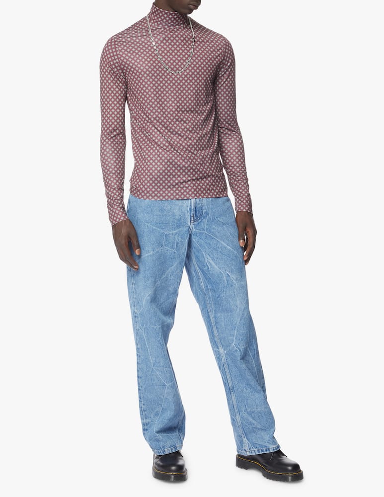 rinascente Dries Van Noten Print turtleneck jumper