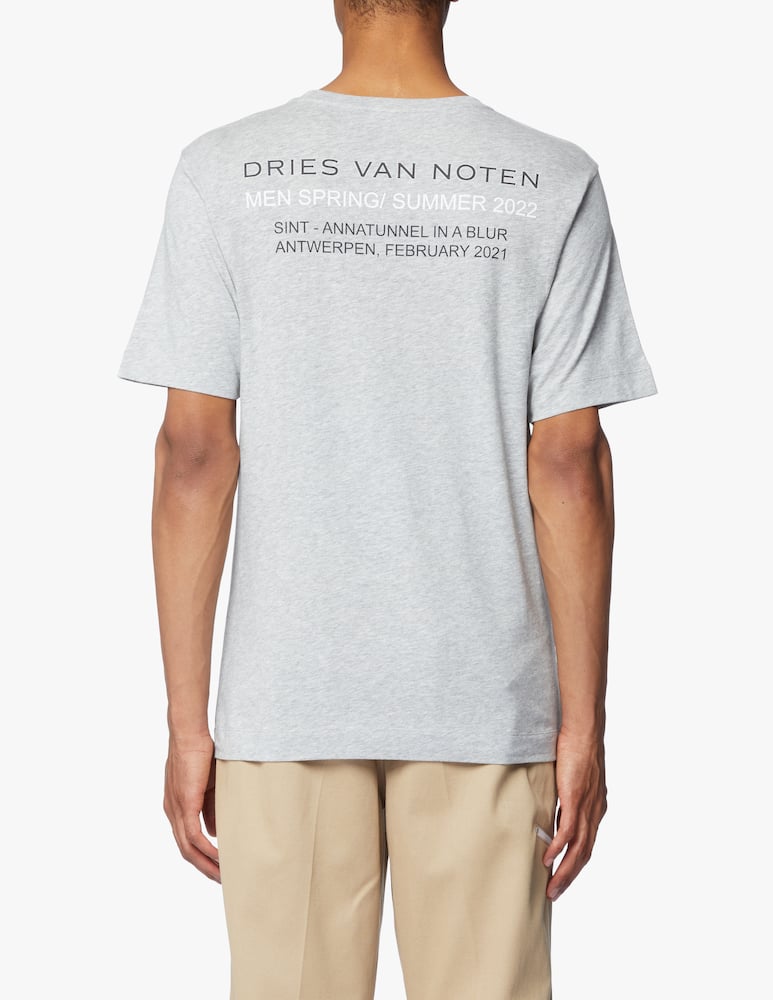 rinascente Dries Van Noten Maglietta manica corta stampa tunnel - grigio