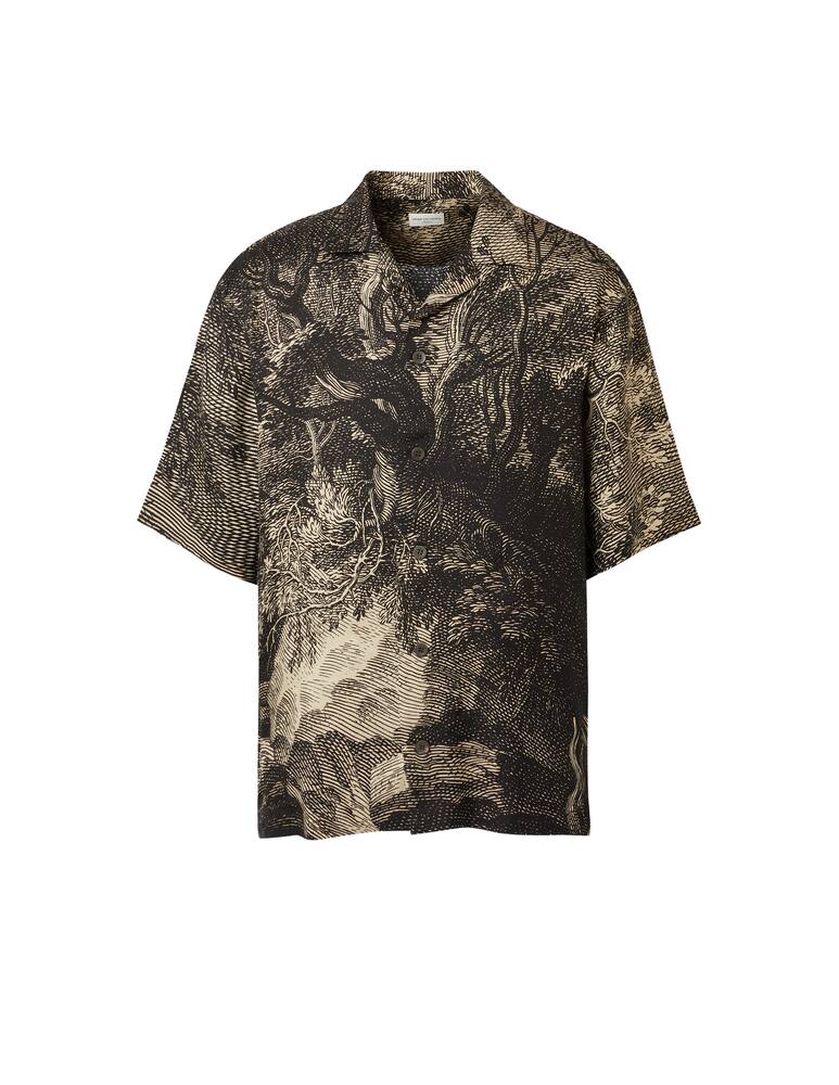 rinascente Dries Van Noten Short sleeve print shirt - beige