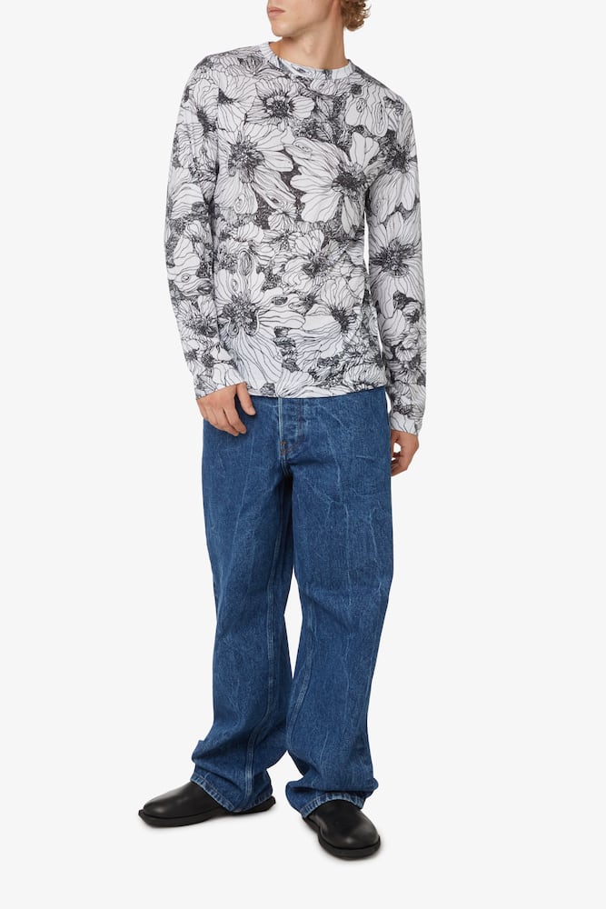 Dries Van Noten Cotton denim pant - Blue - picture 1 Dries Van Noten Cotton denim pant - Blue - picture 1
