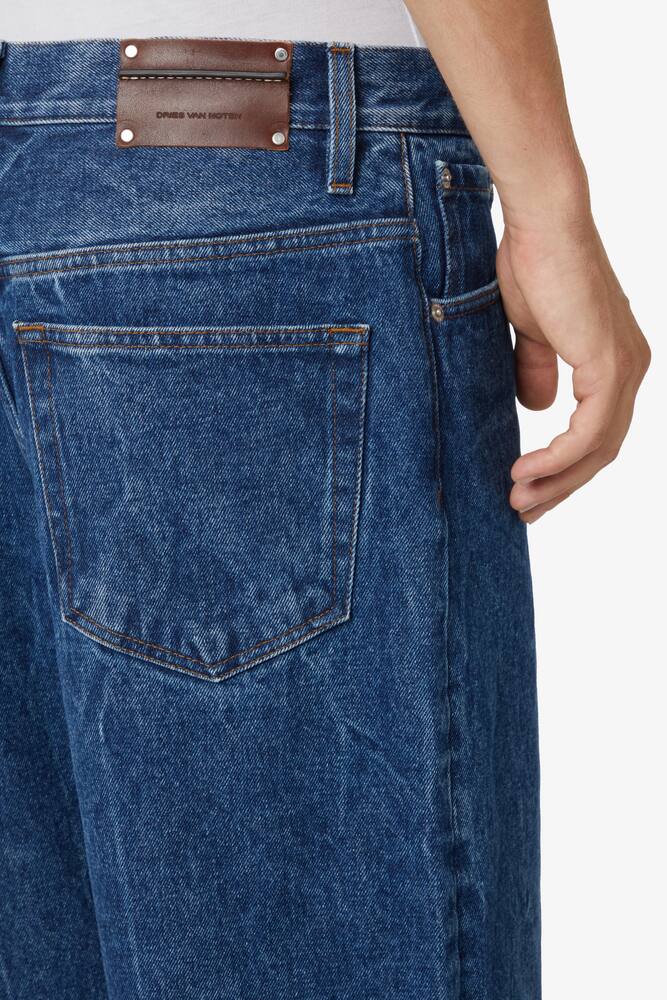 rinascente Dries Van Noten Cotton denim pant - Blue