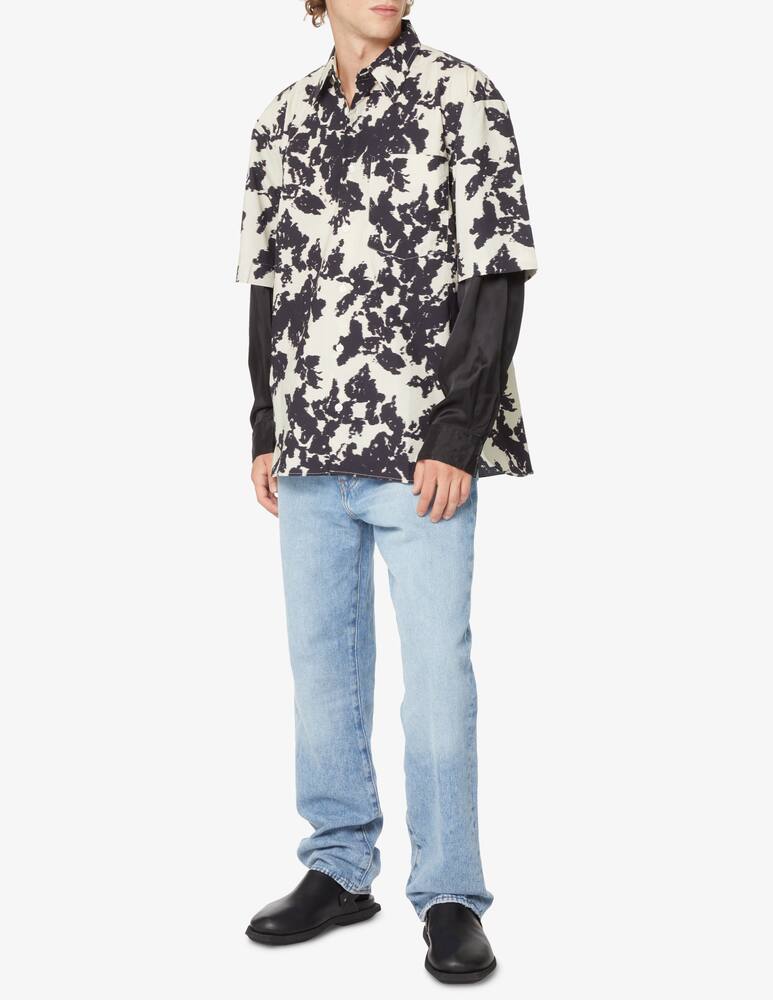 rinascente Dries Van Noten Flowers print slong sleeve shirt - Black