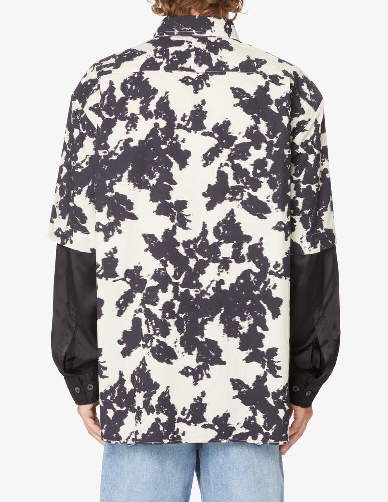 rinascente Dries Van Noten Flowers print slong sleeve shirt - Black