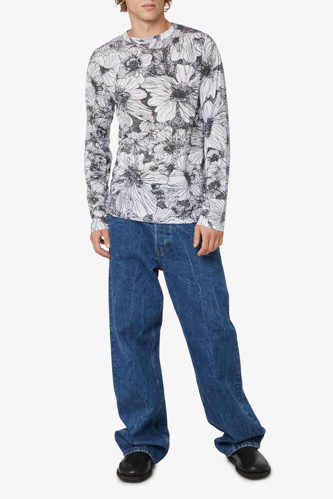 rinascente Dries Van Noten Maglia fantasia a fiori - Grigio