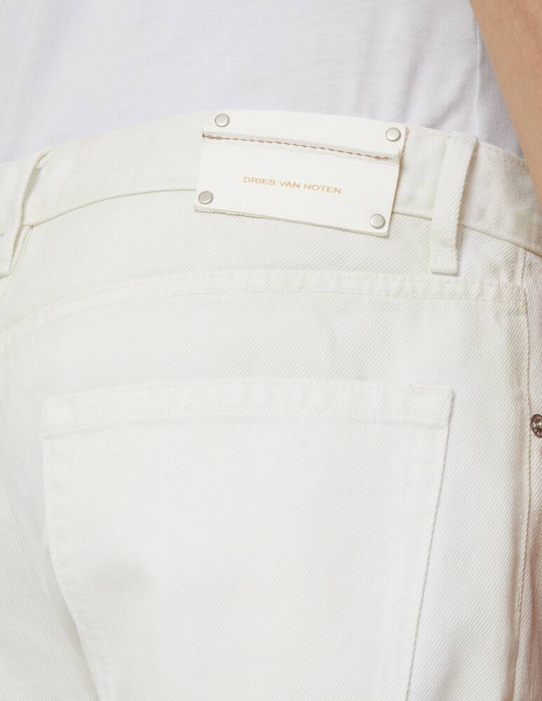 rinascente Dries Van Noten Coated denim pant - White