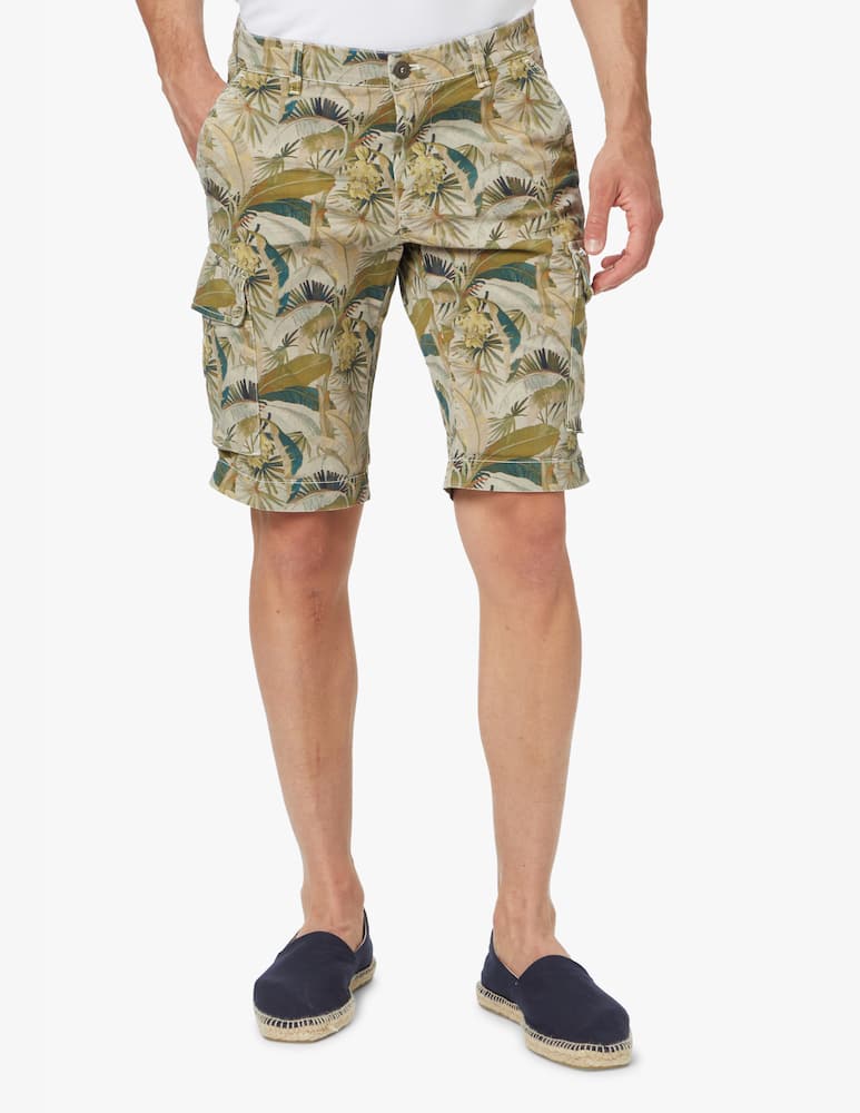 rinascente Mason's Bermuda cargo chile fantasia tropical - bianco