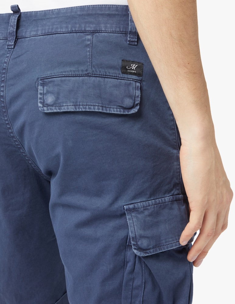 rinascente Mason's Cargo short chile satin - blue
