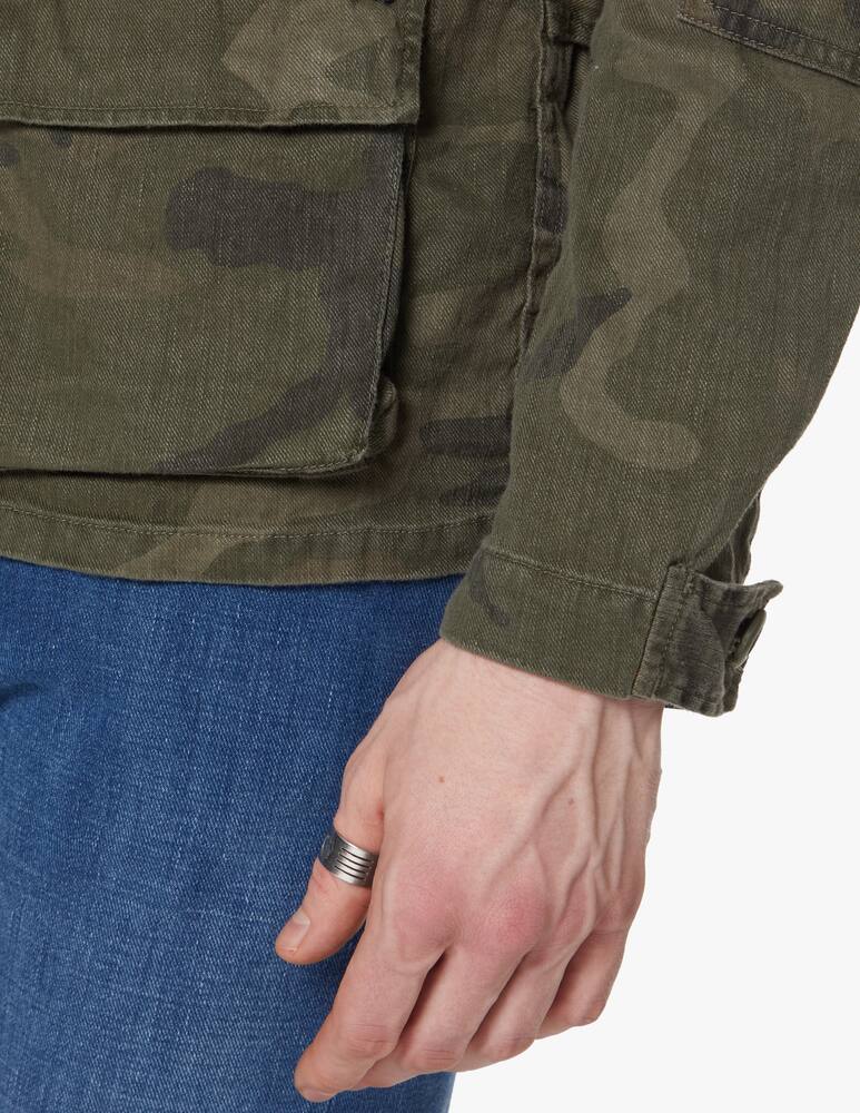 rinascente Mason's Overshirt jacket linen cotton classic camo - multi