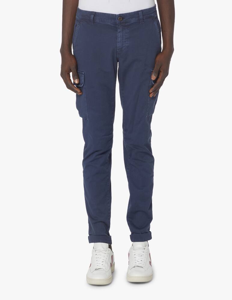 Mason's Pantalone cargo chile gabardina - blu - immagine 2 Mason's Pantalone cargo chile gabardina - blu - immagine 2