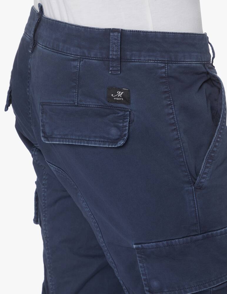 Mason's Pantalone cargo chile gabardina - blu - immagine 4 Mason's Pantalone cargo chile gabardina - blu - immagine 4