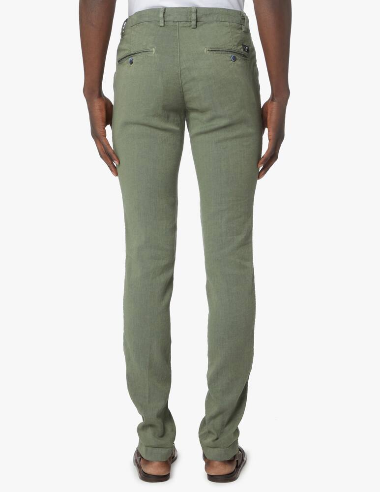 rinascente Mason's Chino pants milano flamed linen - green